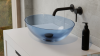 Besco Anya Blue Wave + syfon chrom umywalka nablatowa 50x35x15cm #UMA-50-BWC